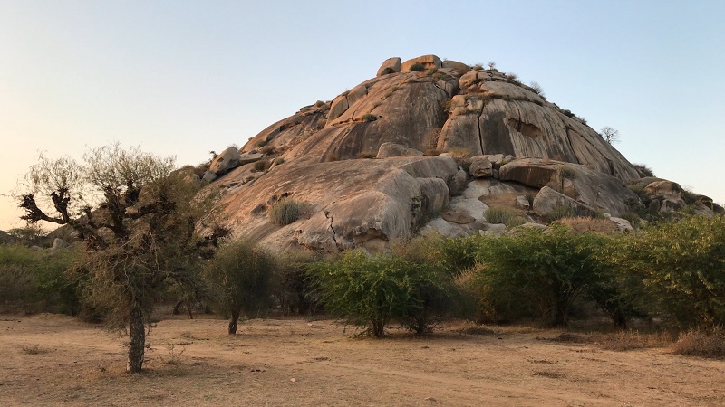 Varawal Leopard Camp Bera Rajasthan Aravli hill and rock boulders