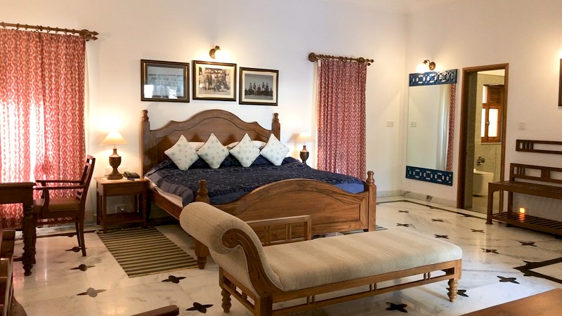 Ratan Vilas Jodhpur Rajasthan hotel photo of heritage suite with antique furniture