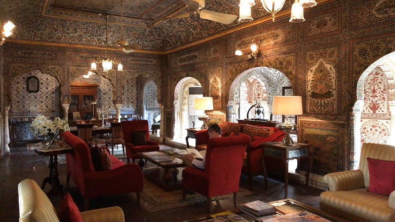 Samode Haveli Jaipur Rajasthan luxury hotels spectacular photo of interior