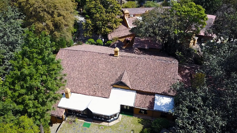 Connaught House Mount Abu Rajasthan heritage drone photo of oldest part of building