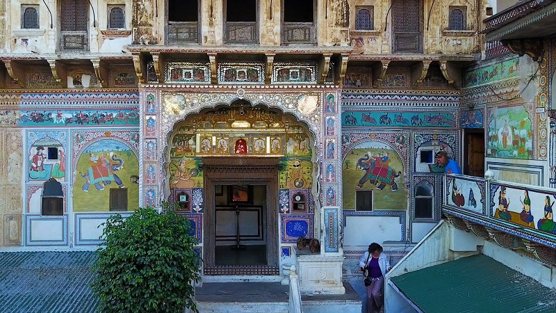 Mandawa Haveli Shekhawati region Rajasthan photo of colourful entrance archway